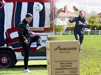 England stars take on the boiler box challenge